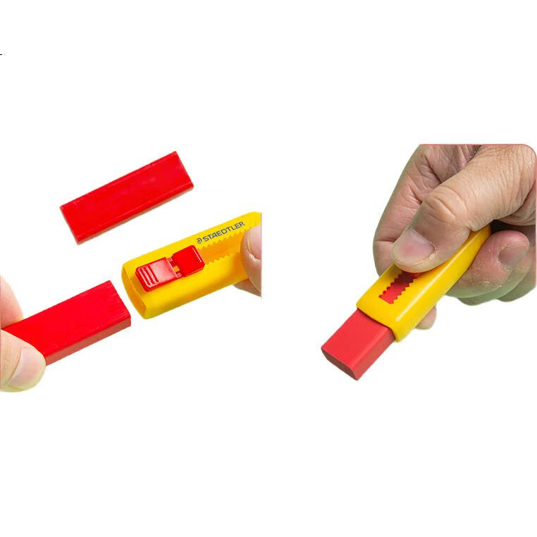 Ластик STAEDTLER Push-Pull, выдвижной, с блокировкой, с минимальным количеством крошек, чистый дизайн, для школьников, макаронный светло-зеленый