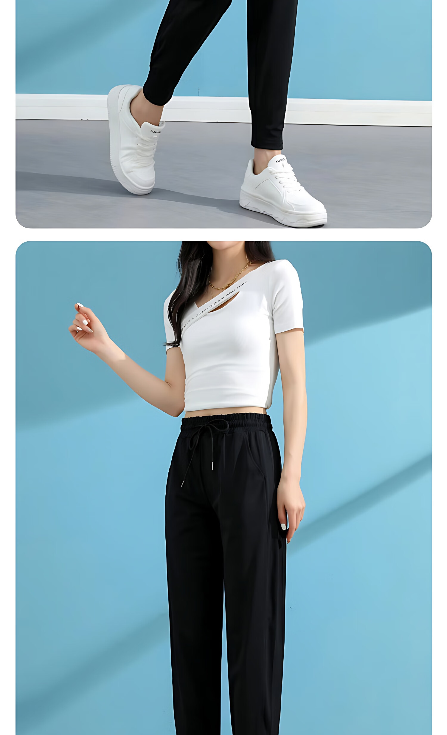 LangSha Ice Silk Sports Pants for Women, Summer Lightweight Loose Casual Pants, Harem Joggers, Black Slimming Quick-Dry Women's Trousers 13