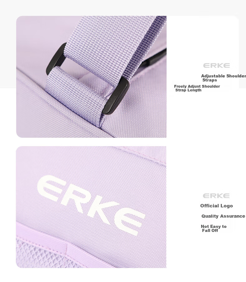 ERKE Swim Bag with Dry And Wet Separation, Shoe Compartment, Travel Bag for Women, Sports Fitness Bag, Specialized Swimming Storage Bag 8