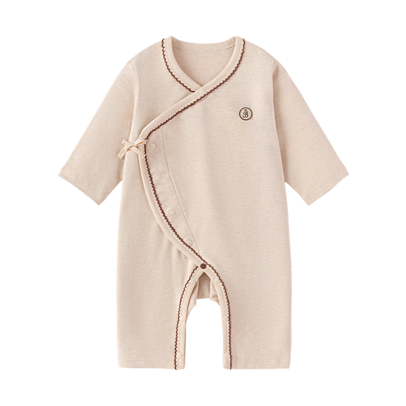 Babylove [China Organic Cotton] Newborn Onesie Spring And Autumn Pure Cotton Infant Romper Baby Bodysuit