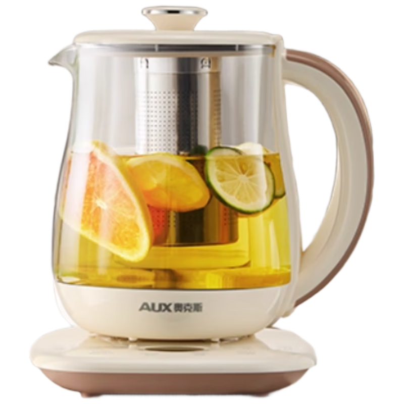 AUX 1.5L Automatic Health Pot Electric Tea Kettle 24H Reservation Multi-Function Office Smart Temperature Control Flower Tea Maker Pure Titanium Base + Filter