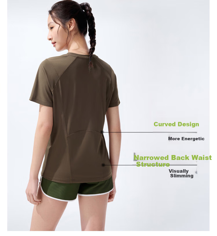 Beneunder Women's Quick-Dry Cotton-Feel Short Sleeve Outdoor Sports Breathable Basic T-Shirt DR018 Fresh Green L 10