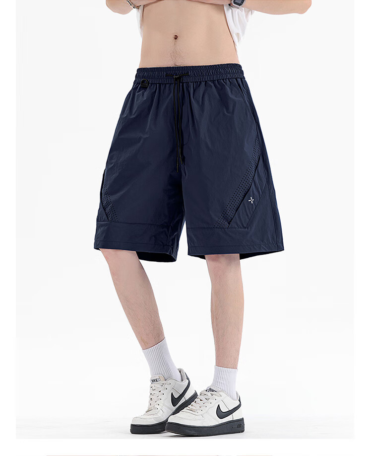 I'M DAVID Men's Summer 2025 New Breathable Casual Basketball Sports Mid-Length Shorts Trendy Ice Silk Quick-Dry Five-Point Pants 16