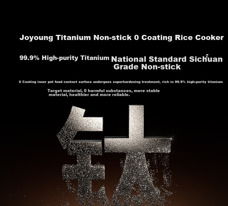 Joyoung Space Series Home Use 2024 Model, 0 Coating 4L Uncoated Rice Cooker, 316L Stainless Steel Inner Pot, Electric Rice Cooker 40N1U 5