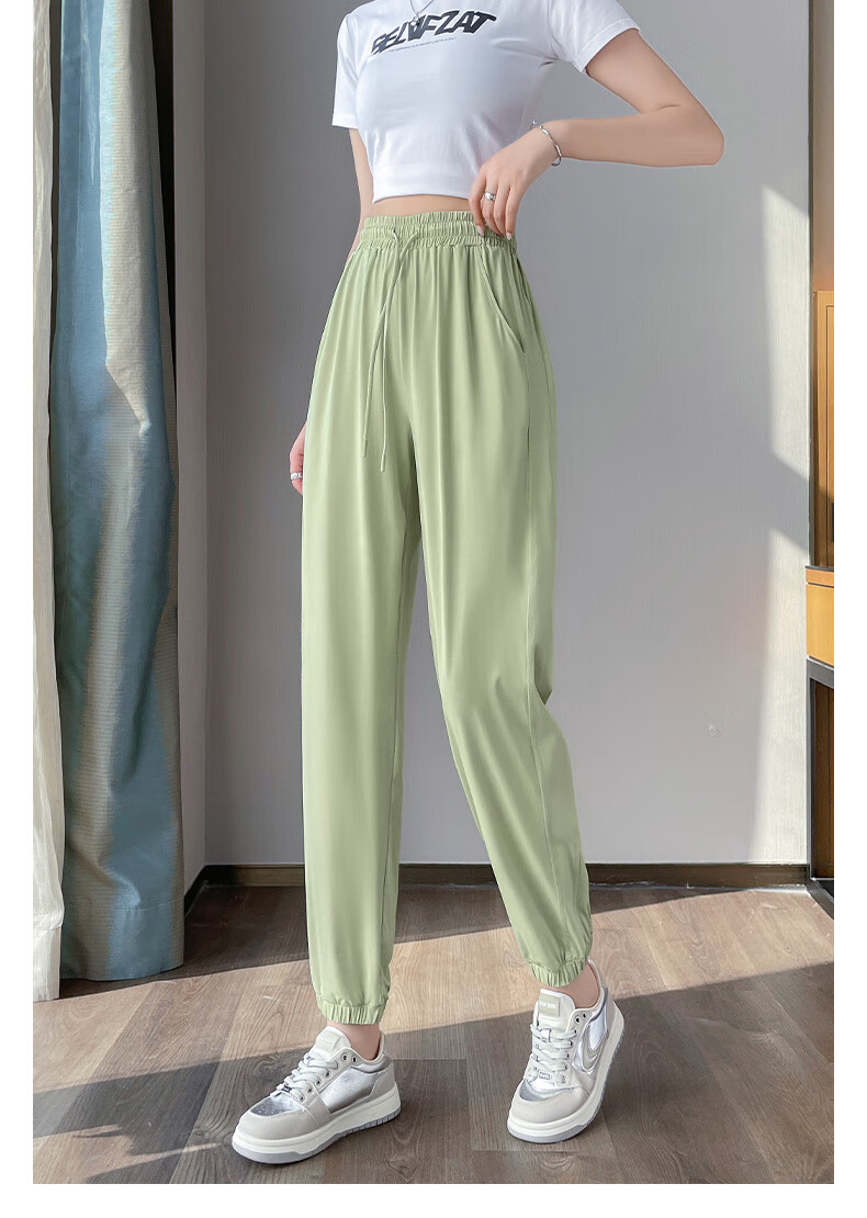 Warrior Women's Sports Quick-Dry Pants Summer Thin 2026 New Plus Size Ice Silk Jogger Casual Comfortable Pants 15