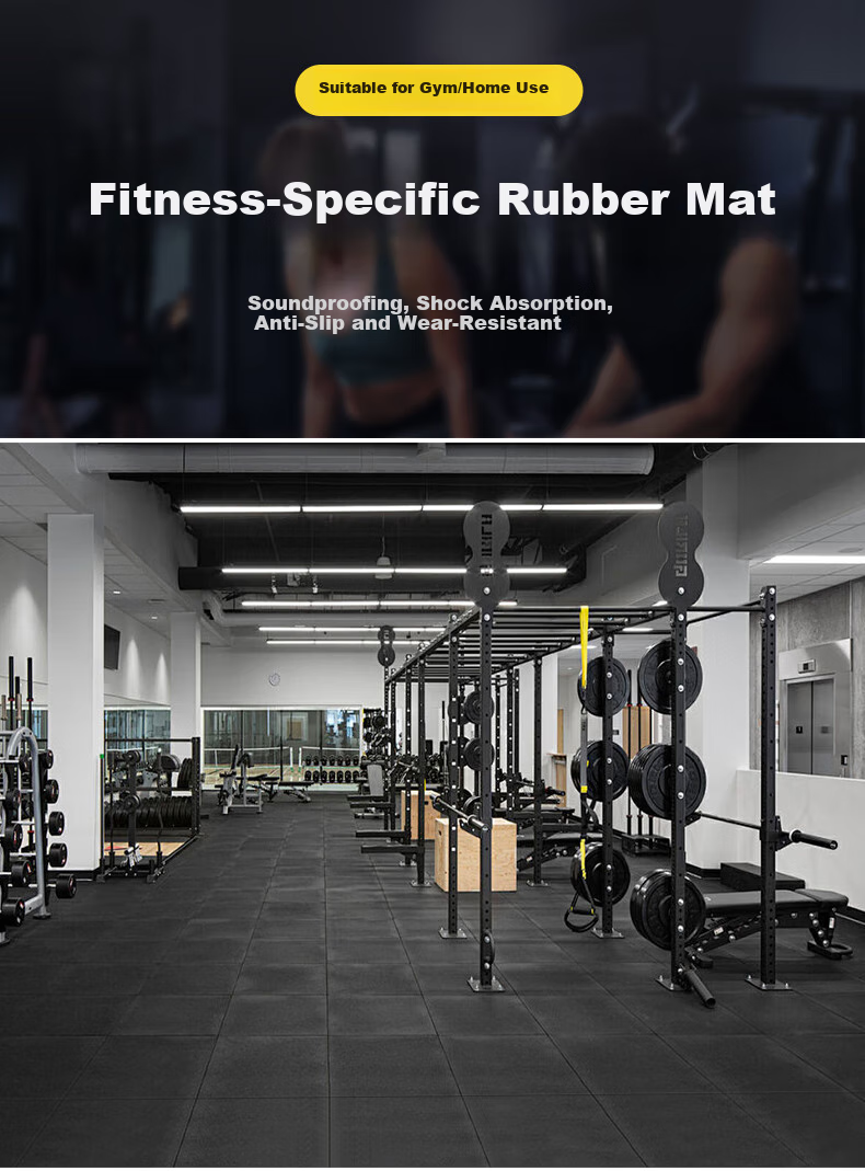 Modouyu Sports Rubber Mat, Shock-Absorbing And Soundproof, Sample Colorful Composite, 10*10*2cm3754 (2 Colors) 2