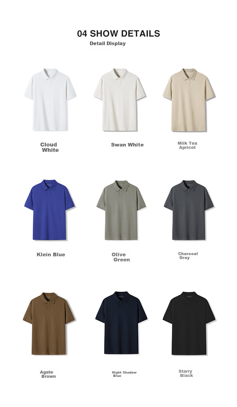 MARKLESS Men's Short-Sleeve Summer Polo Shirt, Casual Top, Turn-Down Collar T-Shirt PLB3635M, Klein Blue, Size L 31