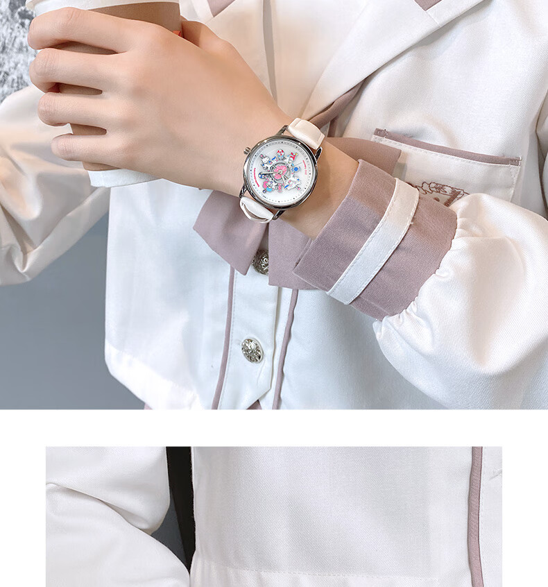 Hello Kitty Sanrio Carousel Watch for Girls Students High School Birthday Children's Day Gift for Girls Girlfriend 15