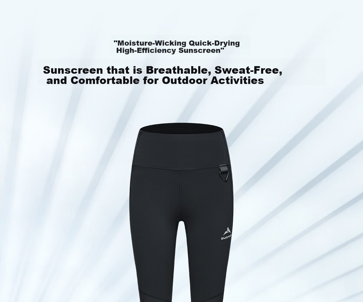 SURPINE Tafeng Series Wear-Resistant Reinforced Hiking Tight Pants, Outdoor Sun Protection Quick-Dry Long Pants, Obsidian Black, L 12