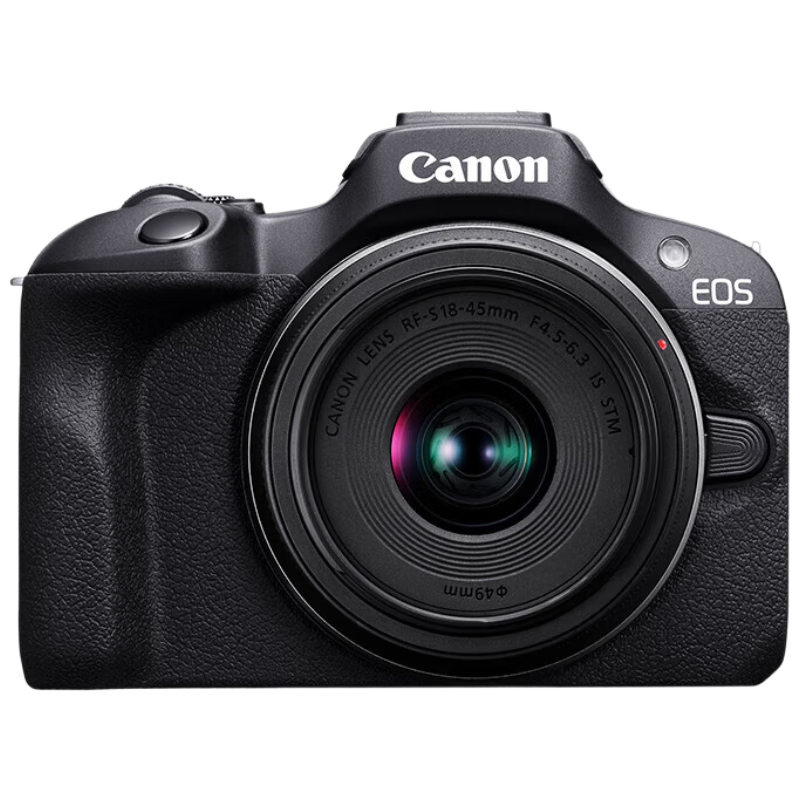 Canon EOS R50 Compact Portable Mirrorless Digital Camera, 4K Vlog High-Definition Video, Home And Travel Beauty Camera, 18-45mm Lens Kit, Black, Travel Fun Package