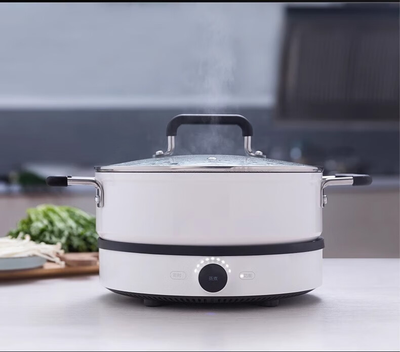 Zhiwu Non-Stick Soup Pot Compatible with Mijia, Stew and Soup Pot for Induction Cooker, Household Steamer Pot and Steaming Basket 6