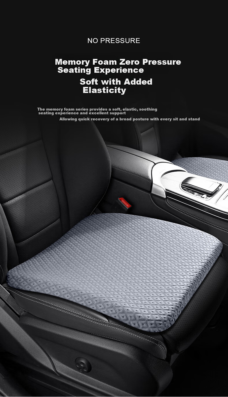 GREAT LIFE Car Seat Cushion, All-Season Universal Seat Pad, Driver's Memory Foam, Four-Season Ventilated And Breathable, Office Butt Cushion, Chair Pad 2