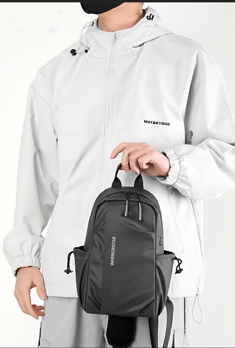 Huili Chest Bag, Men's Shoulder Bag, Large Capacity, Versatile Casual Waist Pack, Sports Commuter Crossbody Bag, New Convenient Sling Bag 5
