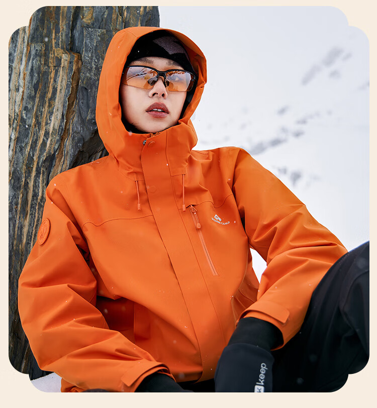 Pioneer Camp Women's Three-In Jacket with Fleece Inner Layer, Outdoor Hiking Mountaineering Coat, Windproof Waterproof Warm Hardshell Jacket 15