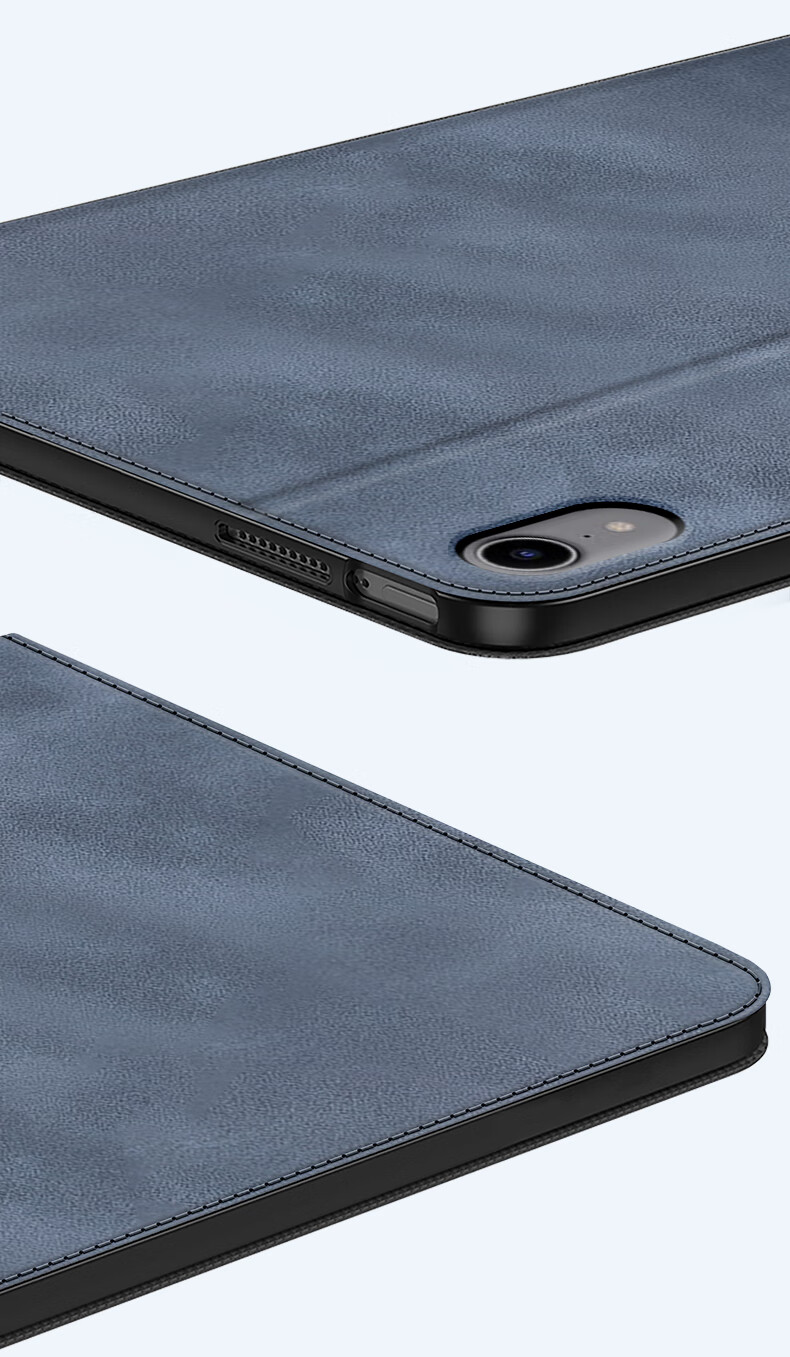 NEYAA iPad Pro 2024 13-inch Case, iPad Pro 2025 Full Coverage Sheep Suede Ultra-Thin Shockproof Leather Cover, Elegant Gray 6