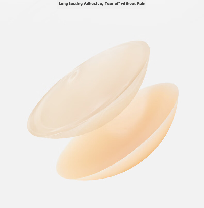 Vcn Pink Breast Petals [Large Chest Style] Porcelain White Skin, Wedding Dress Thin Invisible Silicone Breast Pads for Women, Strapless Anti-Nipple Show 4
