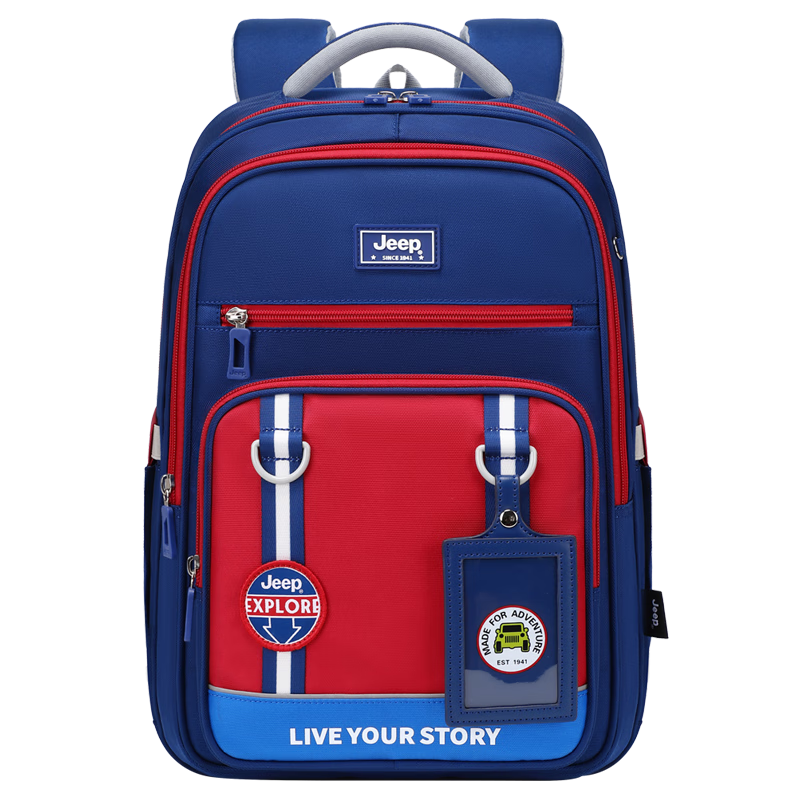 JEEP Children's Spine Protection Backpack for Primary School Students Grades 3-6, Lightweight Anti-Drop Large Capacity Backpack for Boys And Girls