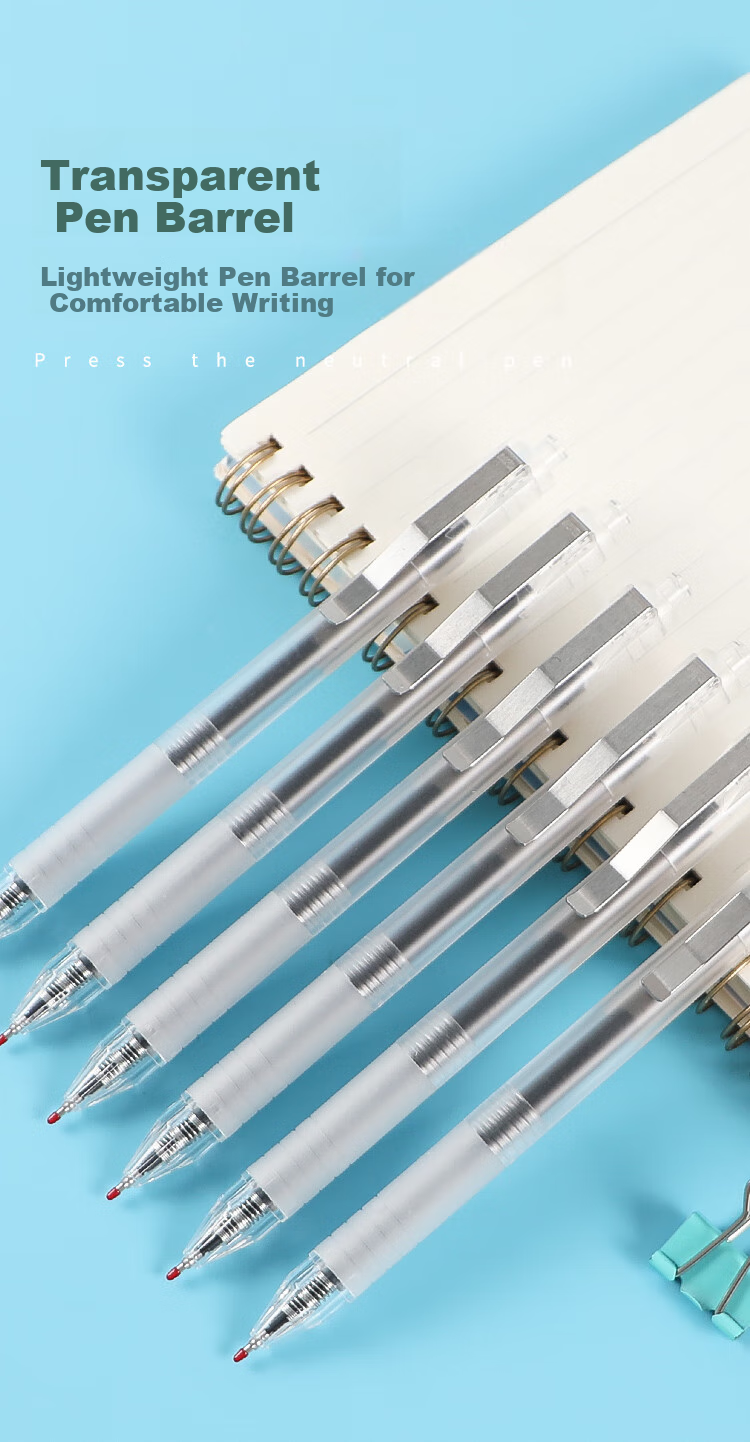 M&G Original Series ST Retractable Signature Pen, Smooth Gel Ink Pen, Neutral Pen, Black Retractable Style, 0.5mm AGP81405A, Pack of 6 3