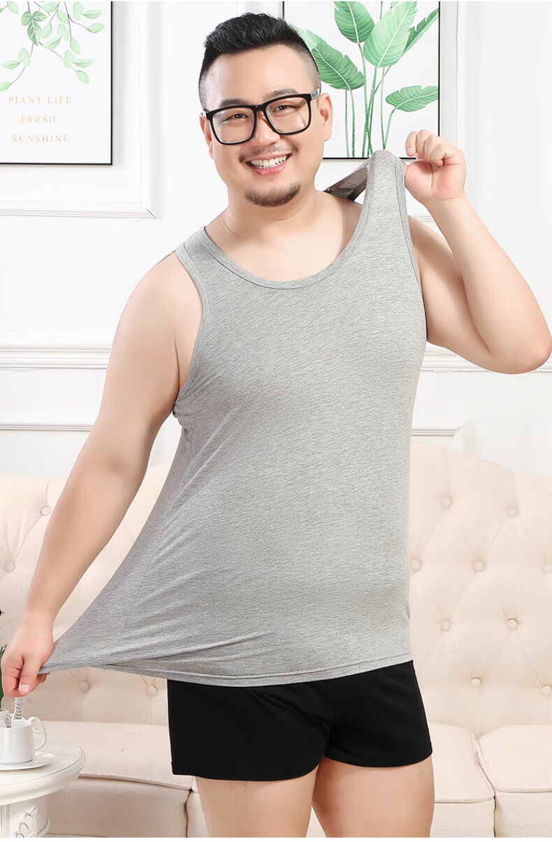 Langsha Plus Size Men's Cotton Vest 2026 New Loose Fit Extra Large Pure Cotton Sports Fitness Tank Top 18