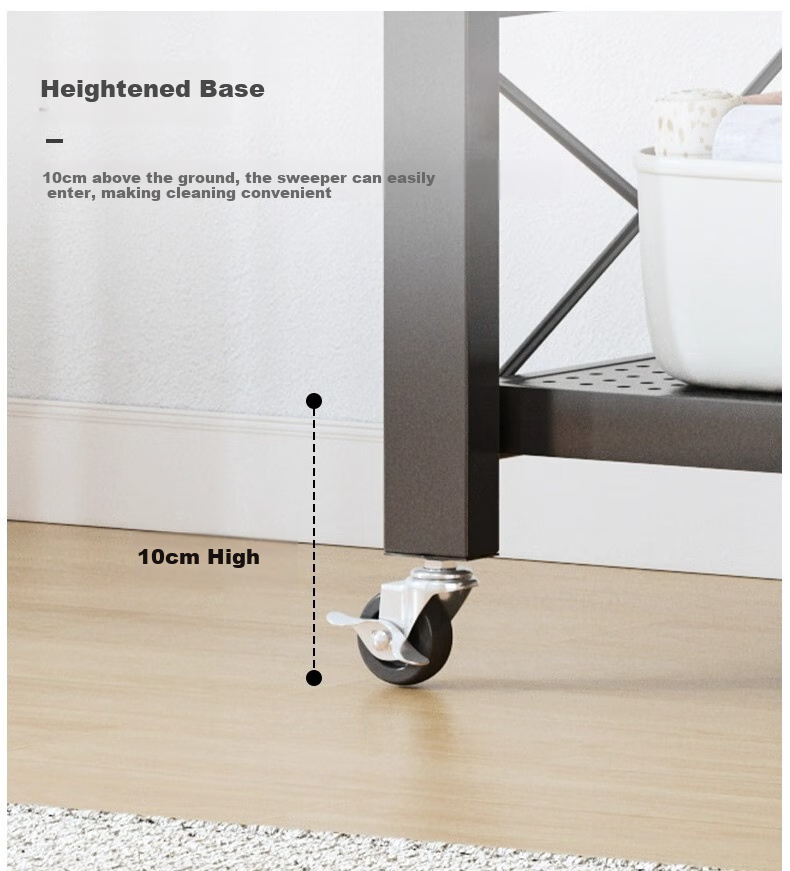 Shanshanmuyi Floor-Standing Bookshelf, Home Storage Rack without Installation, Student Steel Storage Shelf 9