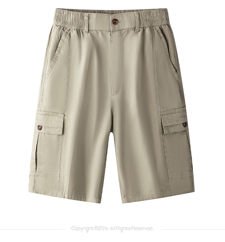 ROMON 100% Pure Cotton Shorts for Men, Summer Casual Five-Point Pants, Breathable Business Shorts for Young And Middle-Aged, Running Sports Beach Shorts, Thi 8