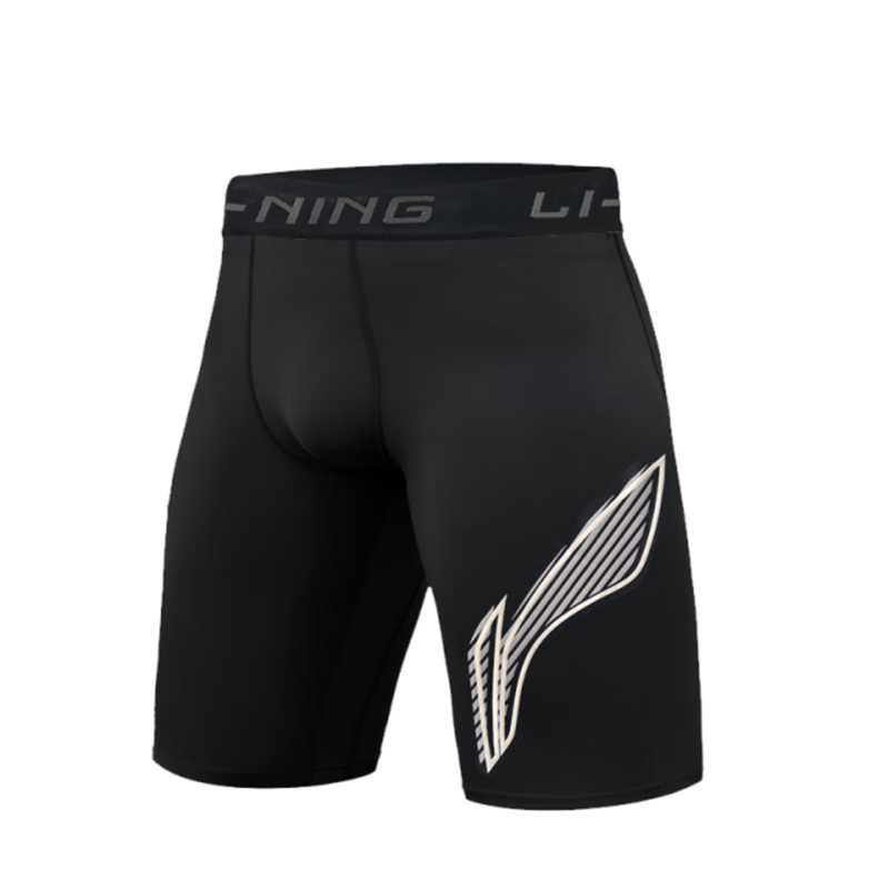 Li-Ning Men's Summer Compression Shorts Quick-Dry High Elasticity Running Sports Fitness Basketball Yoga Base Layer Five-Point Pants