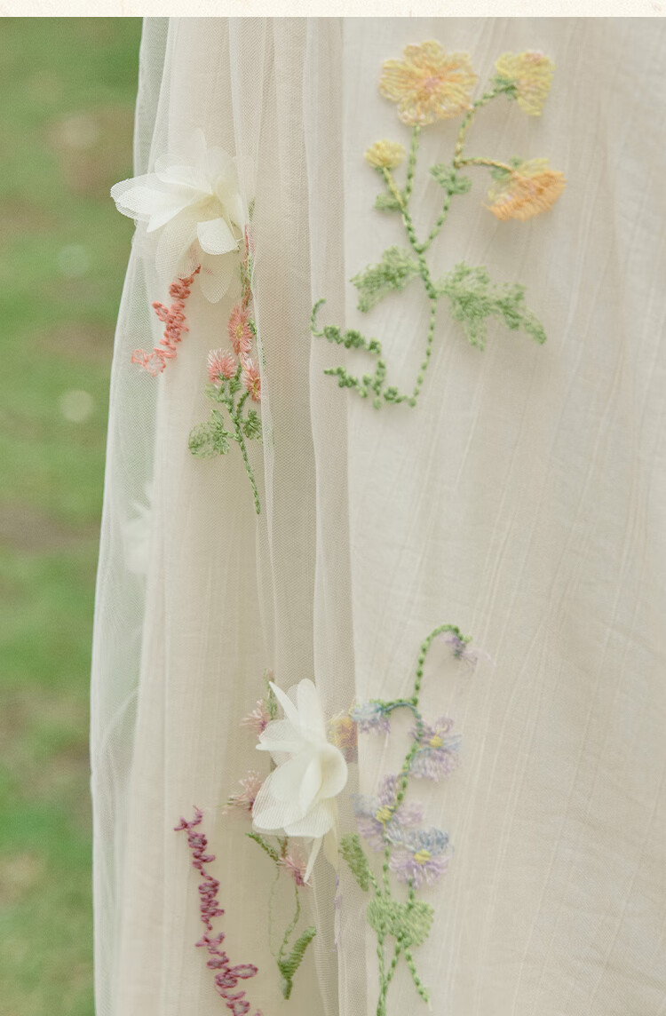 Inman [Runway Same Style] Embroidered Sleeveless Halter Neck Dress 2026 Summer New Women's Long Dress Apricot S 12
