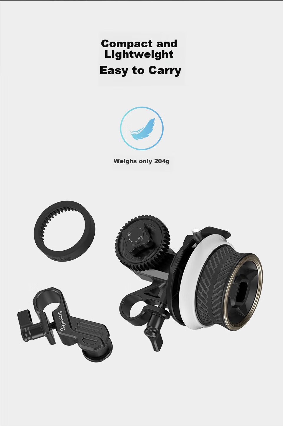 SmallRig 3010 Mini Follow Focus, Manual Zoom, Wireless Remote Control Universal Focus Adjuster for Lenses 8