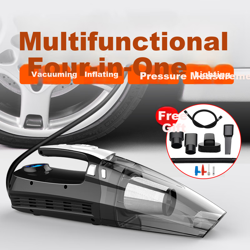 Jumu Car Vacuum Cleaner with Air Pump, Dual-Purpose Four-In Multifunctional Handheld High-Power Vacuum Cleaner JM-8811