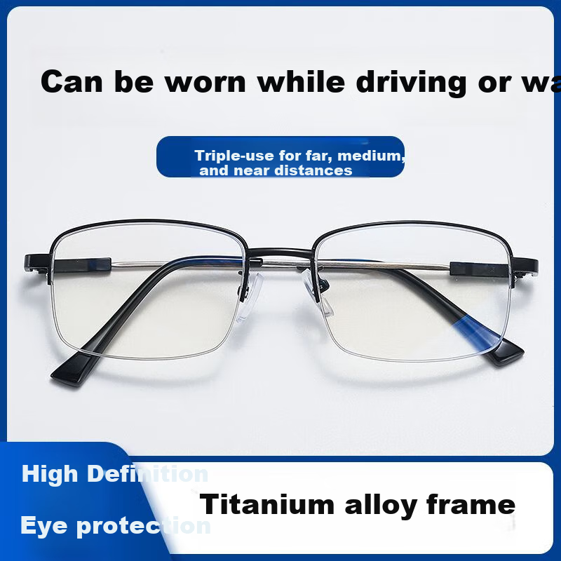 Mumujian High-Definition Reading Glasses for Middle-Aged And Elderly, Anti-Blue Light, Bifocal for Men And Women, Multi-Focal Automatic Zoom High-Definition Reading Glasses 1