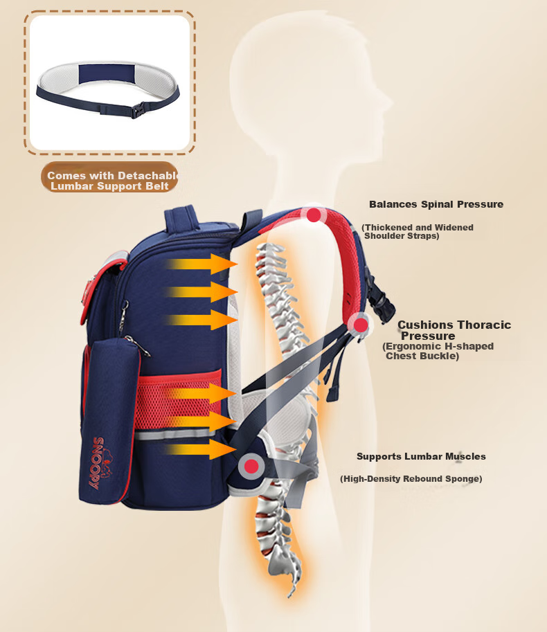 SNOOPY Backpack for Primary School Students, Lightweight And Spine-Protecting, Recommended for Grades 4-6, Large Red Size 12