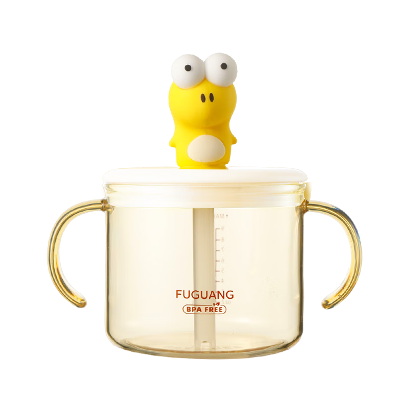 FGA Fuguang Children's Milk Cup Baby Direct Drinking with Handle Water Cup with Scale Milk Bottle PPSU Learning Drinking Straw Cup
