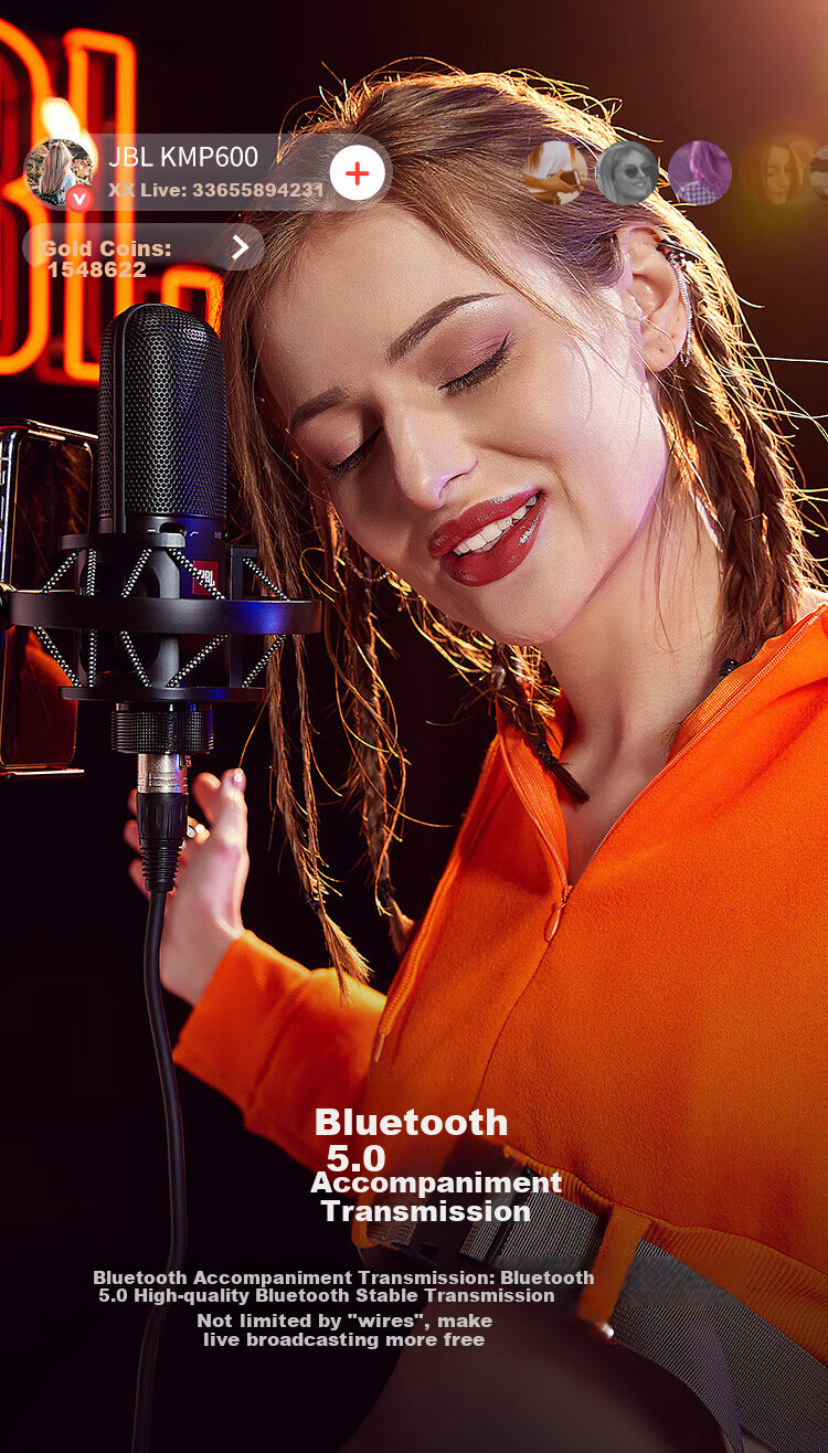 JBL KMP600 Live Streaming Sound Card Equipment Set for Mobile Phones And Computers, Professional Karaoke for Internet Celebrities, Suitable for Kuaishou And Douyin Live Streaming, Singing, Chatting, And Promoting Products 9