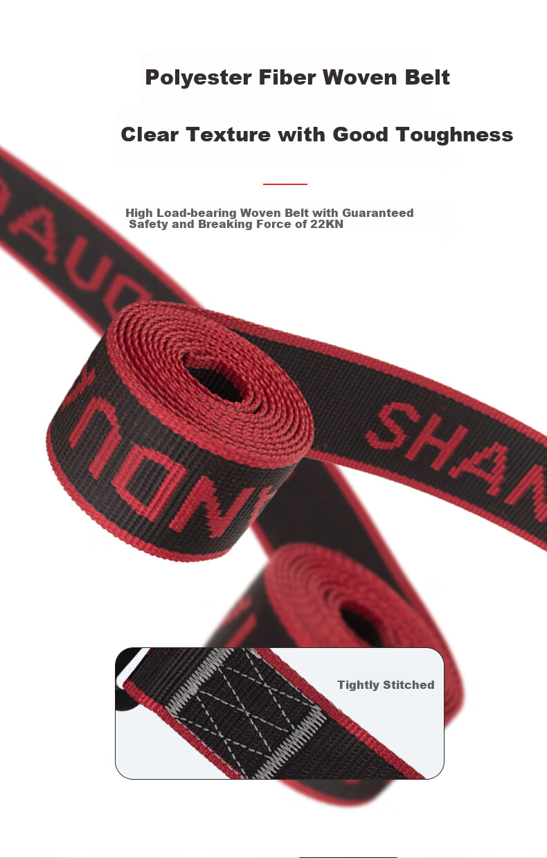 Shandouao Z-Y Fall Arrest Safety Harness, National Standard AD9088, Double Large Hooks with Cushioning Pack, 1.8 Meters 6