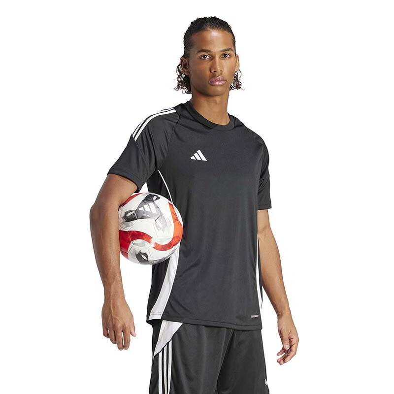Adidas Men's Football Series, TIRO24 JSY Short-Sleeve Shirt, IJ7676, Black, Size L 4