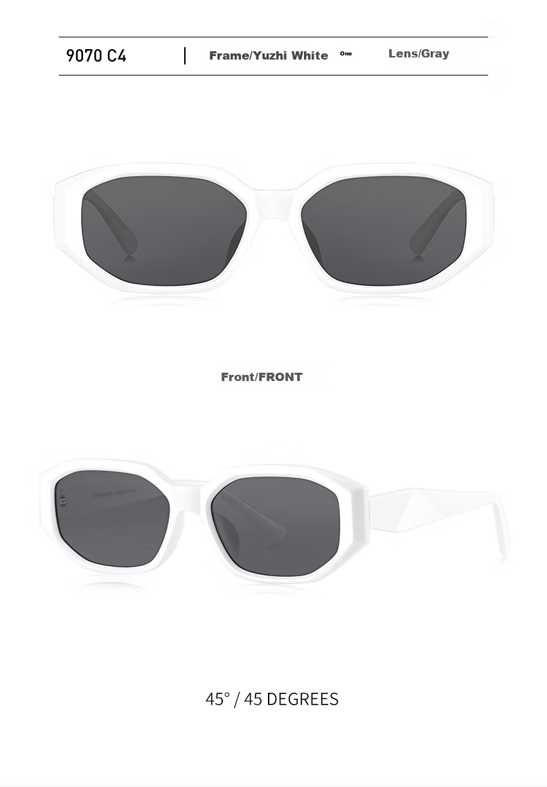 Chaersitaoxin Sunglasses for Men And Women GM Style Small Frame Sunglasses UV Protection Glasses CJ9070 Black Frame/brown Lenses C2 8