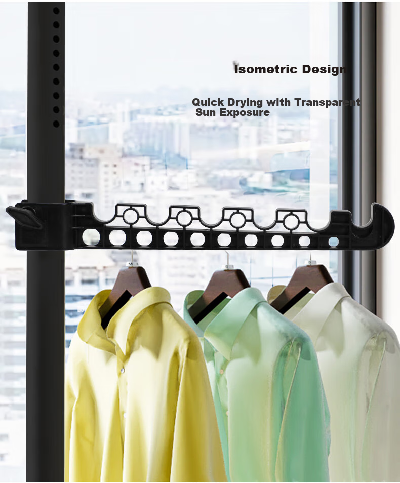 Baoyouni Floor-Standing Clothes Drying Rack, Extendable Indoor Balcony Standing Clothes Hanger 8