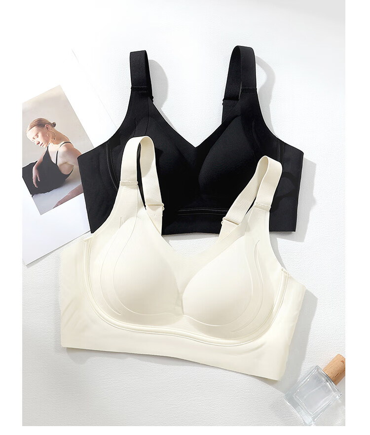 Fenteng Women's Seamless Bra, Push-Up for Small Breasts, Lift And Gather Side Boob, Prevent Sagging, Soft Support, Adjustable Style Brassiere 14
