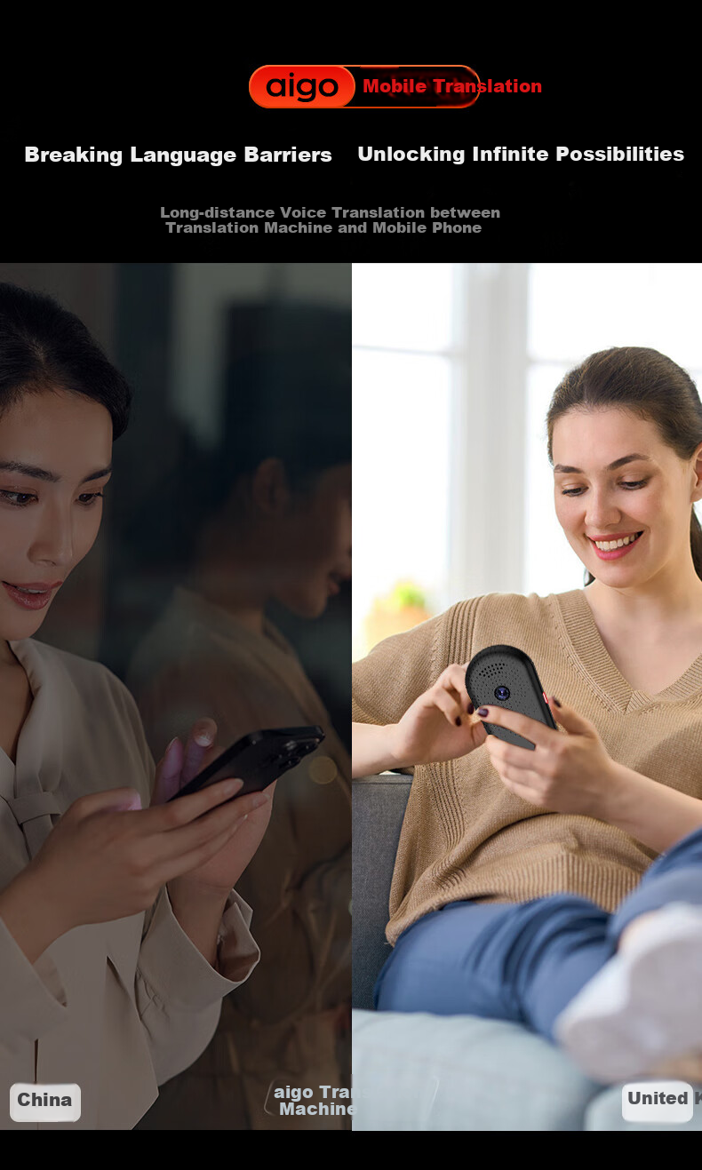 Aiguozhe Aigo Real-Time Translation Device, Multi-Language Offline Interpretation, Photo And Voice Translation, WiFi Connection, Smart Mini Portable Translator for Travel Abroad 8