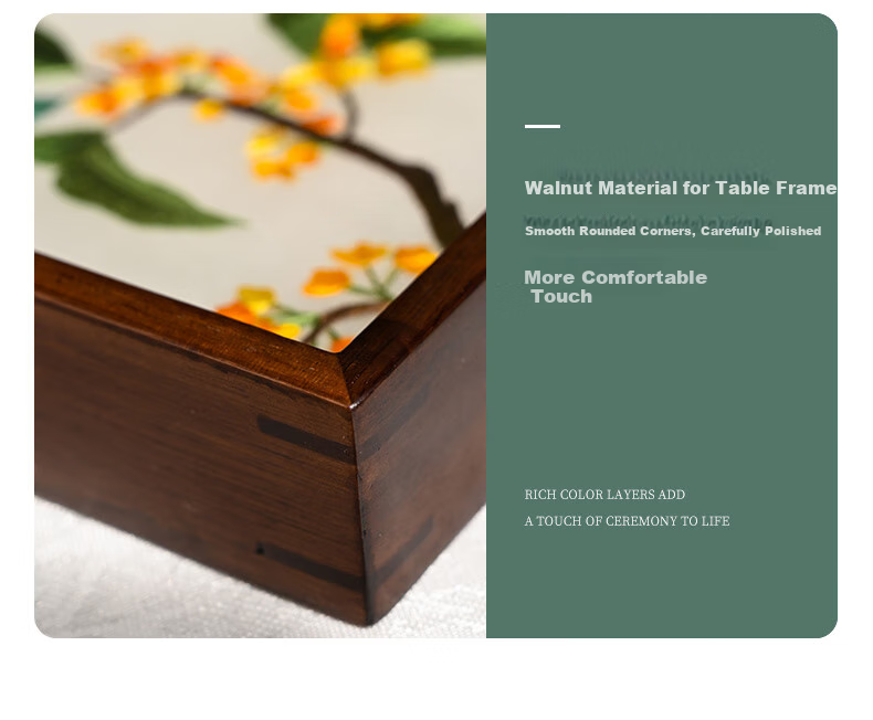 Hangsilu Silk Scarf And Table Runner Set for Women, Mulberry Silk High-End Birthday Gift for Mother And Elders on Mid-Autumn Festival 19