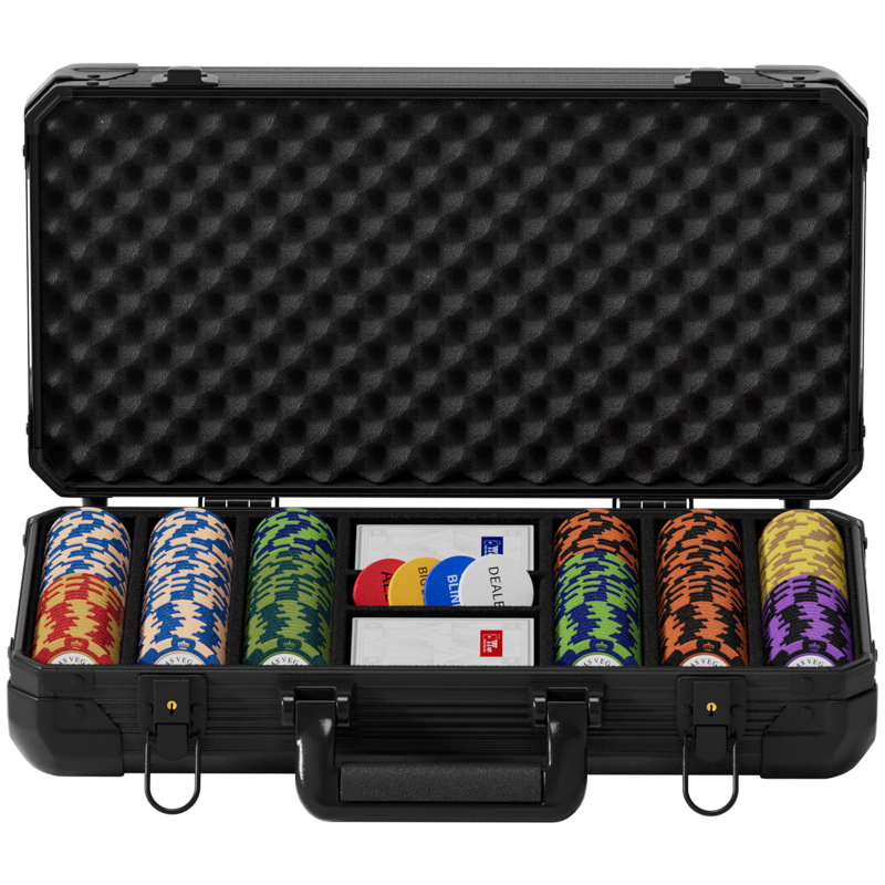 Guansheng Texas Hold'em Poker Chip Set Mahjong Club Exclusive 14g Clay Chips Poker Table Mat