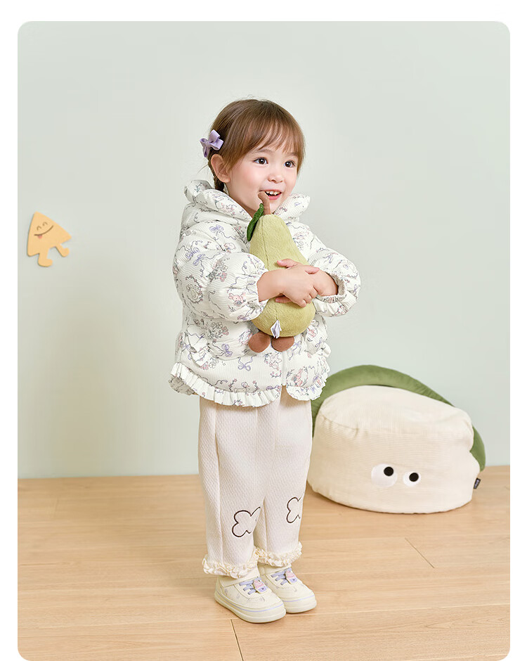 BALABALA Children's down Jacket, Girls' Winter Thickened Coat, Warm Baby Outerwear, Nordic Style Baby Girl 7