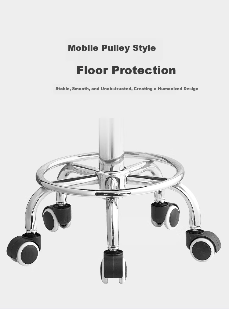 Yiman Bar Stool, Office And Home Use, Height Adjustable, Swivel, Omnidirectional Wheels, Casters 10