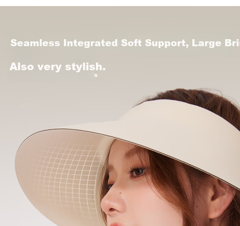 CACUSS Sun Hat for Women, Summer UV Protection Cap with Wide Brim, Ice Silk Visorless Sports Hat for Men And Women, Breathable Large Head Circumference, Gray 17