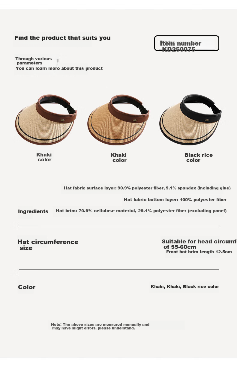 CACUSS Women's Summer Straw Sun Hat with Open Top, Wide Brim, Fashionable Floral Ribbon, Face-Slimming Sun Hat, Huaxin Coffee Color 12