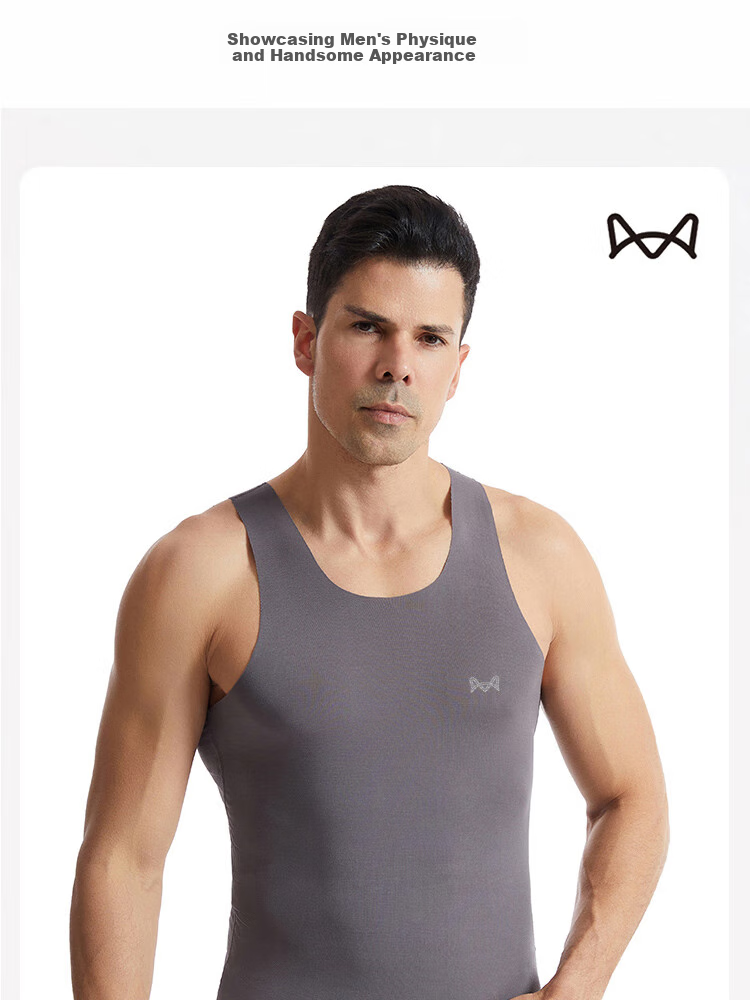 MiiOW Modal Men's Tank Top, Lightweight Summer Undershirt, Athletic Sleeveless Vest, Quick-Dry Seamless Underwear for Me 15