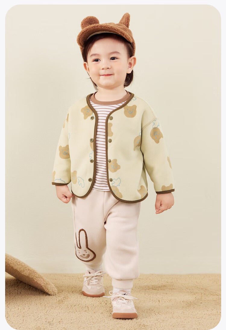 Minibala Unisex Baby Lamb Wool Thickened Coat 2025 Autumn Winter [Reversible] 23