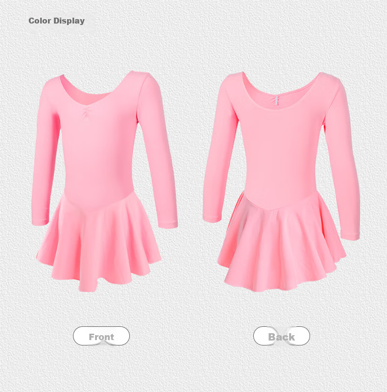 Zhiyouban Children's Dance Short-Sleeve Ballet Leotard, Girls' Performance Costume for Spring, Autumn And Summer, Lightweight Practice Outfit 4
