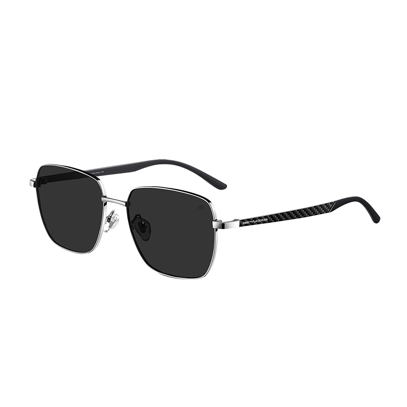 CAPONI Carbon Fiber Men's Photochromic Polarized Sunglasses Day and Night Driving HUD Display Glasses