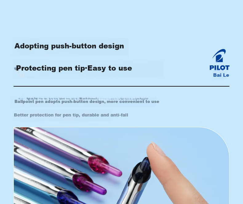 PILOT BXRT-V5 Retractable Blue-Black Gel Pen, 0.5mm, Signature Pen, Business Pen, Student Exam Pen, High-Quality Office Stationery, 6 Pens 6